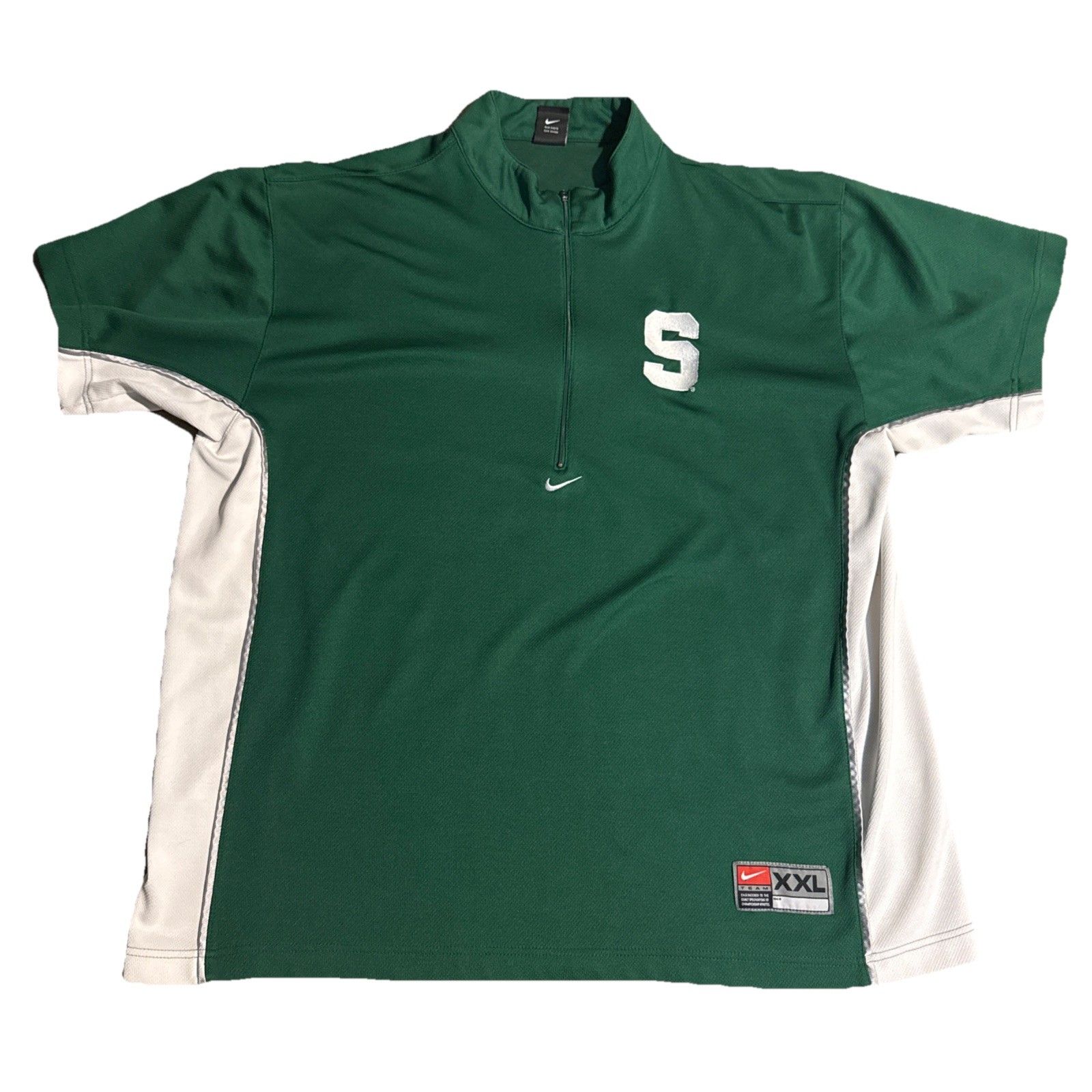 Vtg Michigan State Spartans Nike Team Issue Basketball Shooting Jersey Size Xxl